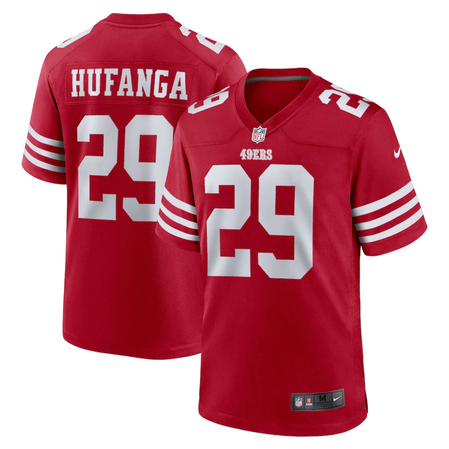 Men San Francisco 49ers 29 Talanoa Hufanga Nike Scarlet Game Player NFL Jersey